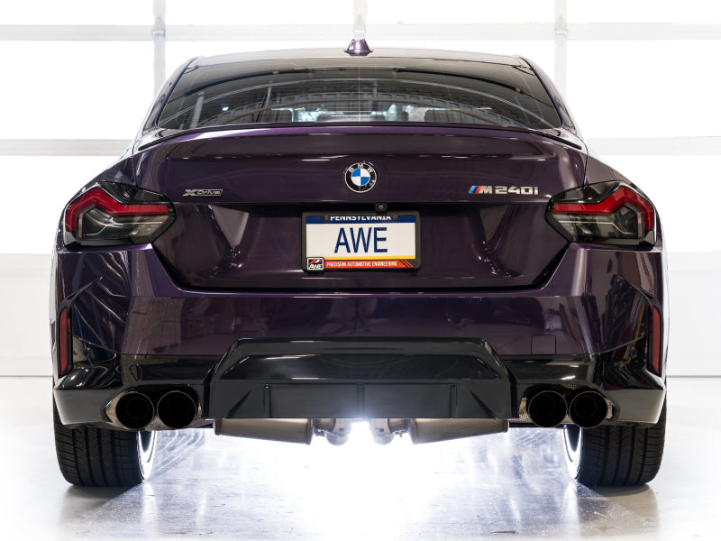 AWE Tuning 22-26 BMW M240i (G42) Track Edition Exhaust - Diamond Black Tips - 3020-43240
