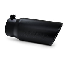 Load image into Gallery viewer, MBRP Universal Tip 5 O.D. Angled Rolled End 4 inlet 12 length - Black Finish - T5051BLK