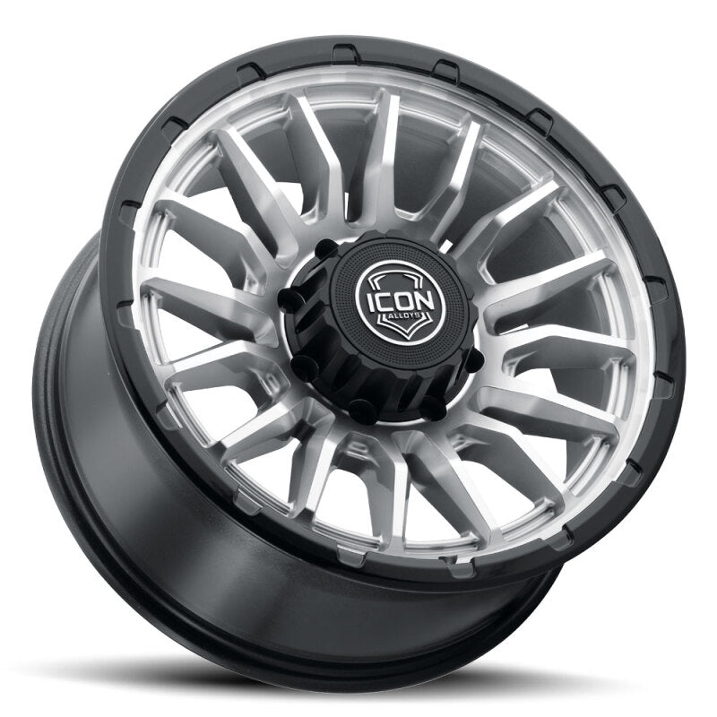 ICON Alloys Cajon 20x9 / 8x170 / 6mm / 5.25in BS Silver Machined Wheel w/ GB Lip - 8320908152SMGB