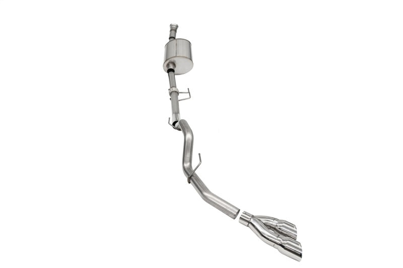 Corsa 2021-2025 Ford F-150 SuperCab/6.5in Bed 3.5L V6 Sport Cat-Back Single Side Exit-Polished - 21166