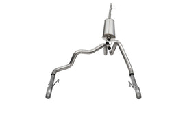 Corsa 2022-2024 Chevrolet Silverado 1500 Cat-Back Dual Rear Exit with Turn Down Tail Pipes - 21239