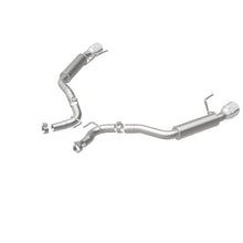 Load image into Gallery viewer, MagnaFlow Axle Back, SS, 2.5in, Competition, Dual Split Polish 4.5in Tip 2015 Ford Mustang Ecoboost - 19179
