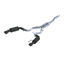 Load image into Gallery viewer, MBRP 15-18 Ford Mustang EcoBoost 2.3L Black 3in Cat Back Dual Split Rear Exit (Street Version) - S7274BLK