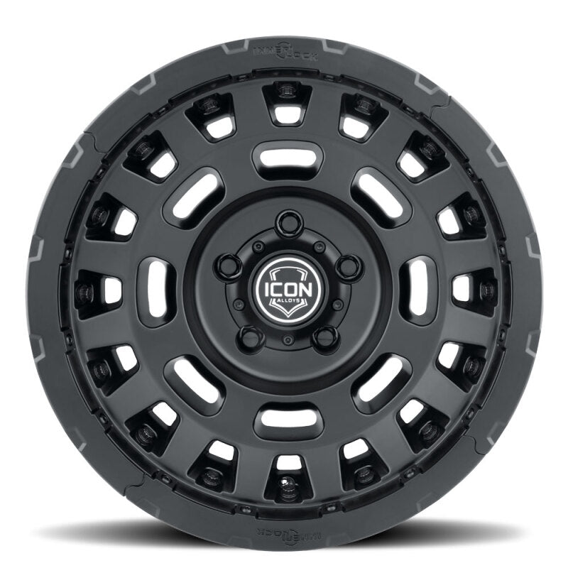 ICON Hammer Pro 17x8.5 / 6x5.5 / 0mm / 4.75in BS - Satin Black - 21017858347SB