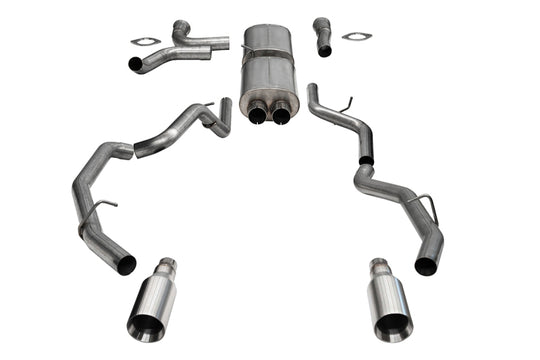 Corsa 25-26 RAM 1500 RHO Crew Cab 3.0L Turbo Cat-Back Dual Rear Exit w/ 5in Single Satin Pro Series - 21389