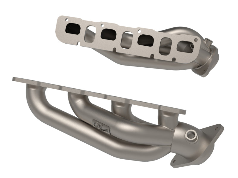 aFe Twisted Steel 2021+ Jeep Wrangler 392 JL 6.4L V8 Headers - Titanium Cerakote - 48-38031-T