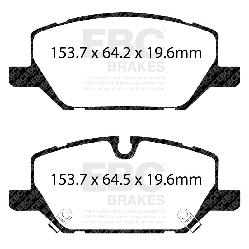 EBC 2020+ Cadillac CT5 Premium and Luxury 2.0T Yellowstuff Front Brake Pads - DP43117R