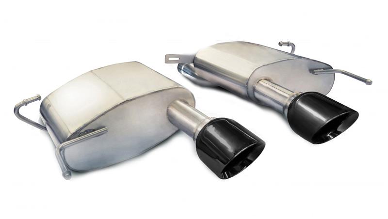 Corsa 2011-2015 Cadillac CTS Coupe V 6.2L V8 Black Sport Axle-Back Exhaust - 14942BLK