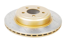 Load image into Gallery viewer, DBA 05-09 Chrysler 300 C Rear Gold Cross Drilled &amp; Slotted KP Street Series Rotor - DBA2439X