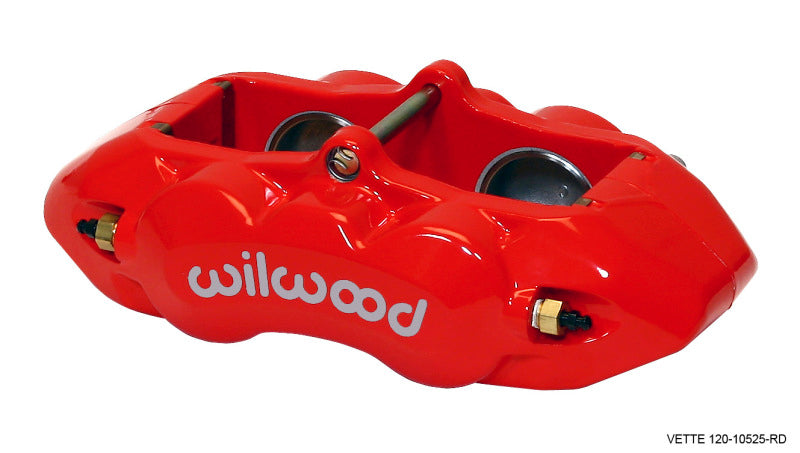 Wilwood Caliper-D8-4 Front Red 1.88in Pistons 1.25 Disc - 120-10525-RD