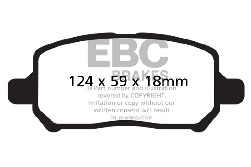 EBC 05-10 Chevrolet Cobalt 2.2 4 Lug Yellowstuff Front Brake Pads - DP41660R