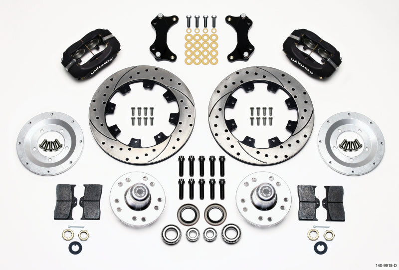 Wilwood Forged Dynalite Front Kit 12.19in Drilled WWE ProSpindle - 140-9918-D