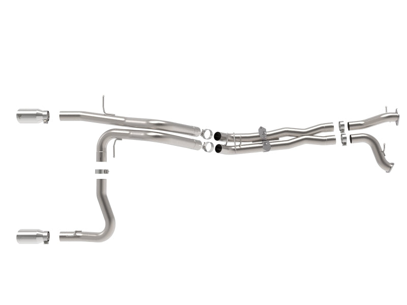aFe 22-26 Ford Bronco V6 3.0L (tt) Vulcan Series 3in 304SS Cat-Back Exhaust System w/ Polished Tips - 49-33154-P