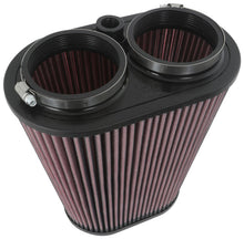 Load image into Gallery viewer, K&amp;N Universal Clamp-On Air Filter 3-1/8in Dual FLG  8-7/8in X 5-3/16 B 6-1/4in X 4IN T, 9inH W/STUD - RU-1012