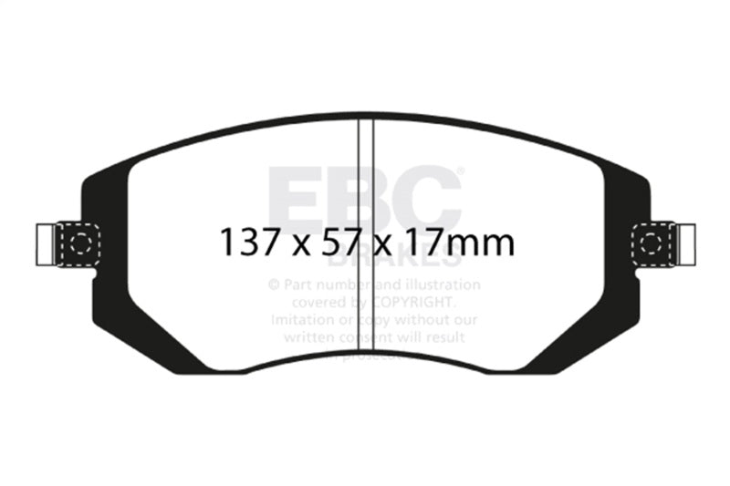 EBC 04-06 Saab 9-2X 2.0 Turbo Redstuff Front Brake Pads - DP31661C