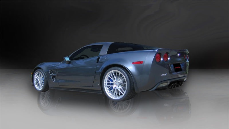 Corsa 06-11 Chevrolet Corvette C6 Z06/ZR1 Sport Cat-Back Dual Rear Exit w/ Twin 4.0in Black Tips - 14164CB1BLK