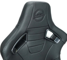 Load image into Gallery viewer, NRG Omega Reclinable Racing Seat (Pair) Black with Black Carbon Vinyl Back - RSC-750BK/BK L/R