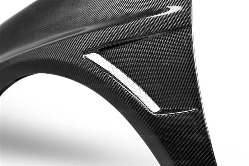 Seibon 06-07 Subaru WRX/STi (Sedan Only) 10mm Wider Carbon Fiber Fenders - FF0607SBIMP