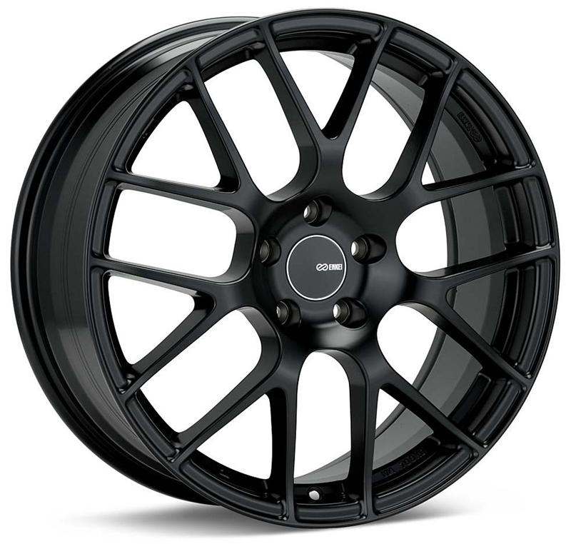 Enkei Raijin 19x8 45mm Offset 5x112 Bolt Pattern 72.6 Bore Dia Black Wheel - 467-980-4445BK