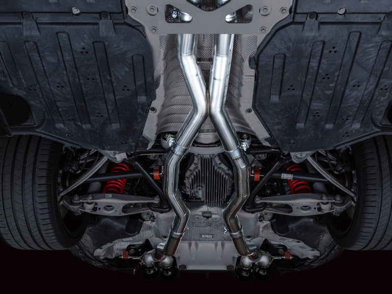 AWE Tuning Track Edition Cat-Back Exhaust for BMW G8X M3/M4 - Diamond Black Tips - 3020-42482