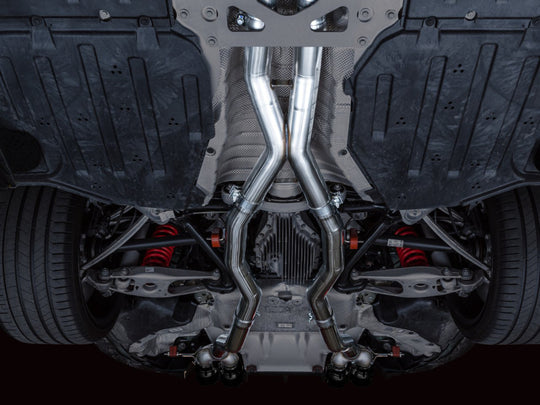 AWE Tuning Track Edition Cat-Back Exhaust for BMW G8X M3/M4 - Diamond Black Tips - 3020-42482