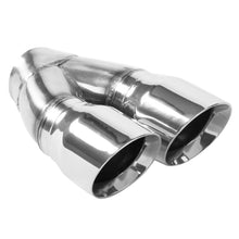 Load image into Gallery viewer, MagnaFlow Double Wall 3in Dual Round Polished Tip 2.25in Inlet - 35226