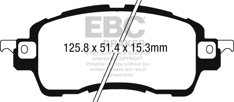 EBC 2016 Scion IA 1.5L Yellowstuff Front Brake Pads - DP42275R