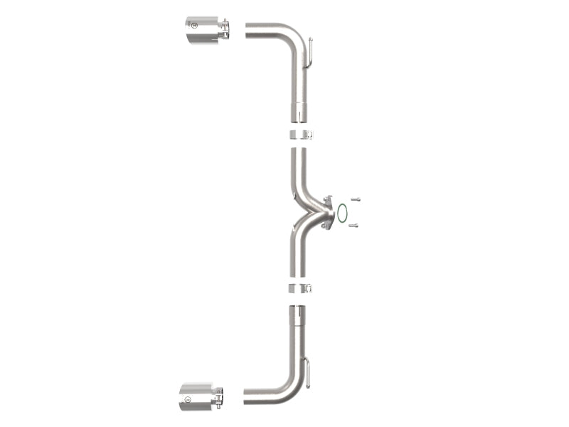 aFe Takeda 2-1/2in 304 SS Axle-Back Exhaust w/ Polished Tips 14-18 Mazda 3 L4 2.0L/2.5L - 49-37014-P
