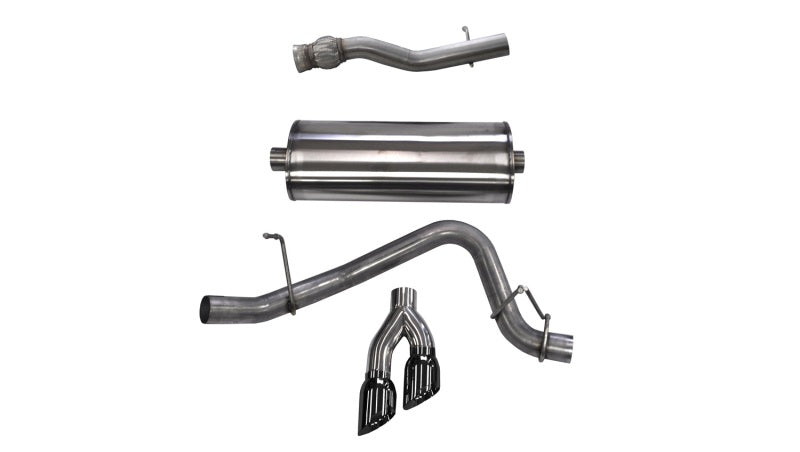 Corsa 2015-2020 GMC Yukon Denali XL 6.2L V8 3in Cat-Back Single Side Exit Twin 4in Black Tips - 14749BLK