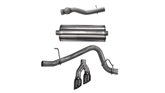 Corsa 2015-2020 GMC Yukon Denali XL 6.2L V8 3in Cat-Back Single Side Exit Twin 4in Black Tips - 14749BLK
