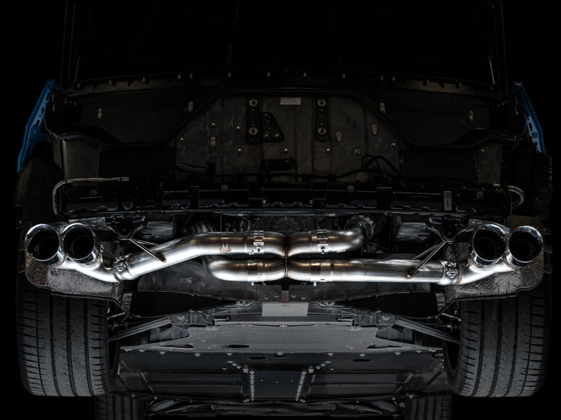 AWE Tuning 2020 Chevrolet Corvette (C8) Track Edition Exhaust - Quad Chrome Silver Tips - 3020-42080