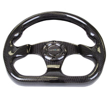Load image into Gallery viewer, NRG Carbon Fiber Steering Wheel (320mm) Flat Bottom w/Shiny Black Carbon - ST-009CF/BK