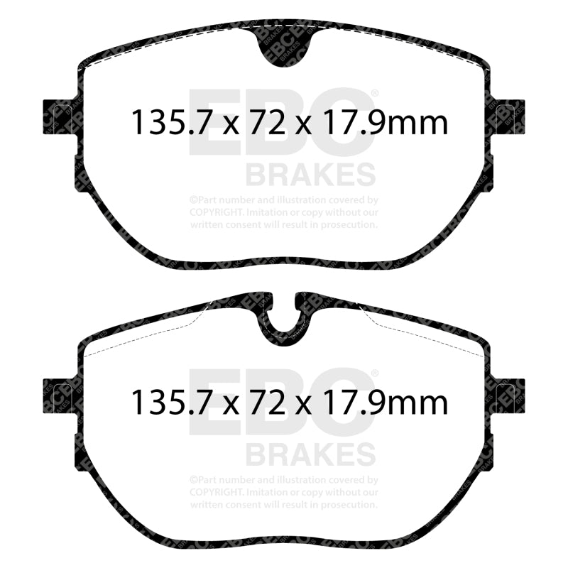 EBC 2018+ Mercedes-Benz G63 AMG (BM463) 4.0TT Yellowstuff Rear Brake Pads - DP42443R
