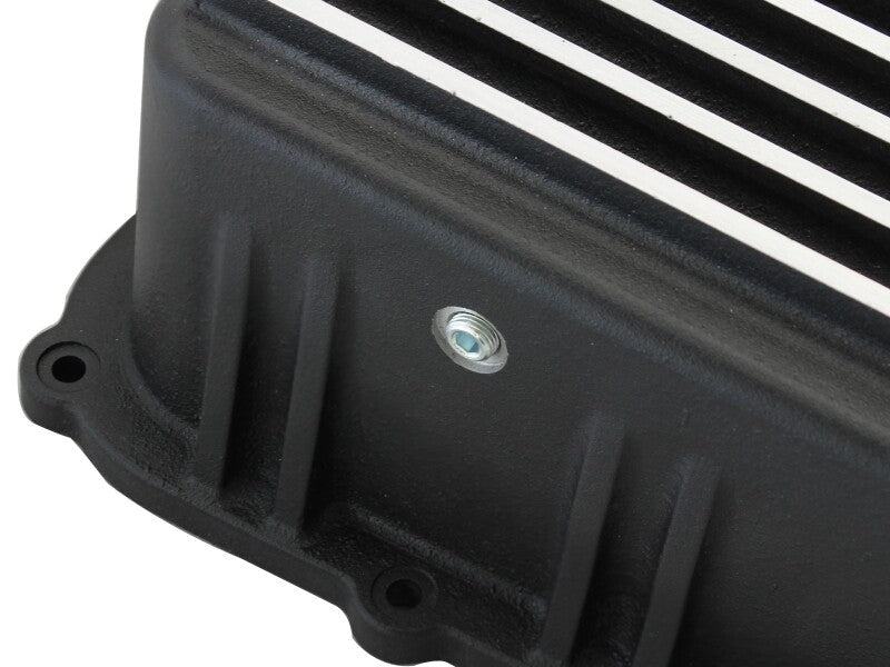 aFe Power Transmission Pan Black Machined 11-14 Ford 6R140 Trucks V8 6.7L (td) - 46-70182