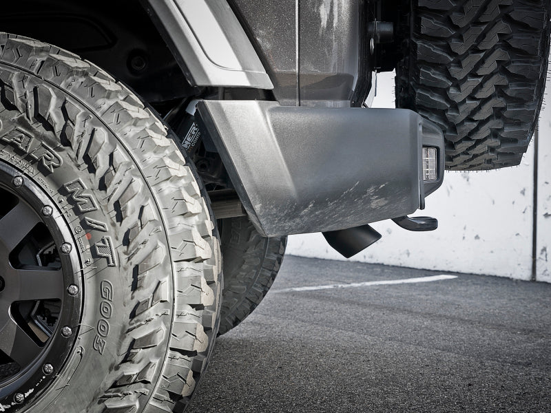 aFe MACH Force-Xp Axle-Back Exhaust System w/Black Tip 18-20 Jeep Wrangler L4-2.0T / V6-3.6L - 49-48070-1B