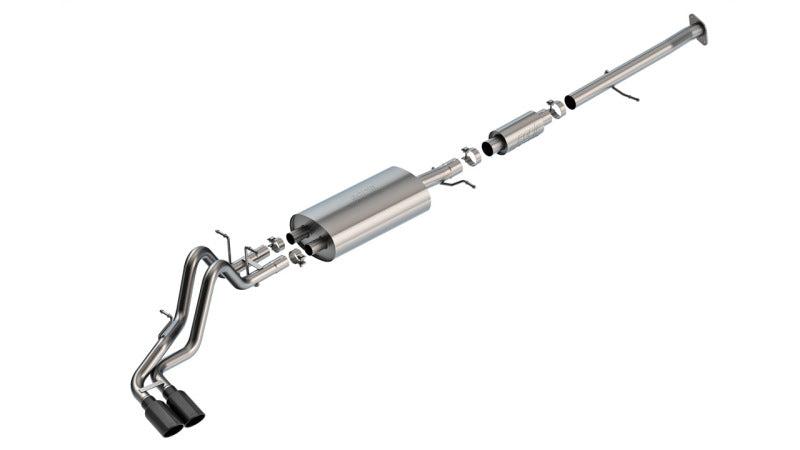Borla 23-24 Chevrolet Colorado / 23-24 GMC Canyon S-Type Catback Exhaust w/Black Chrome Tips - 140943BC