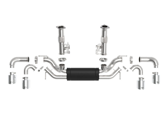 aFe MACH Force-Xp 2-1/2in 304SS Cat-Back 2020 Chevy Corvette (C8) 6.2L - Polished Tip - 49-34127-P
