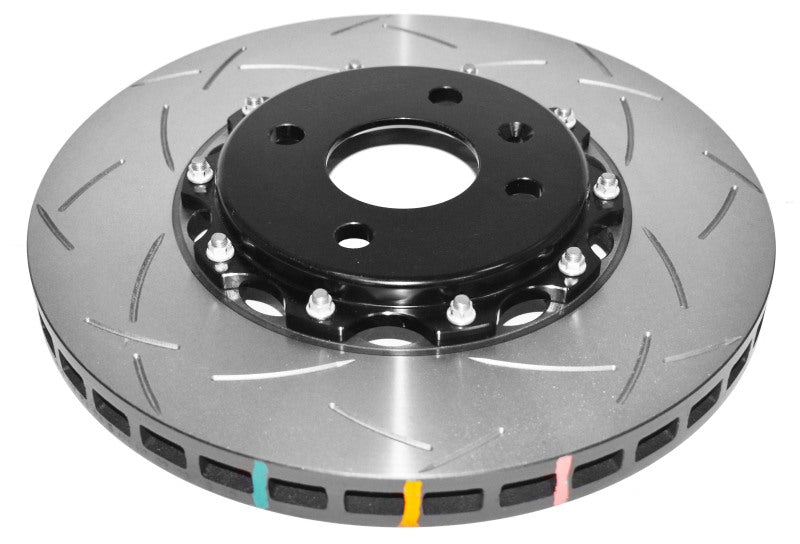 DBA 2012 Lotus Exige Front Slotted 5000 Series 2 Piece Rotor Assembled w/ Black Hat - DBA52358BLKS