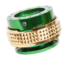 Load image into Gallery viewer, NRG Quick Release Kit - Pyramid Edition - Green Body / Chrome Gold Pyramid Ring - SRK-210GN/CG
