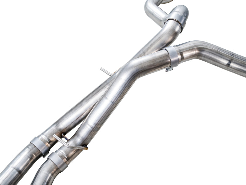 AWE Tuning 2021+ Cadillac Escalade 6.2L 0FG Dual Exit Exhaust System w/ 5in Chrome Silver Tips - 3015-42321