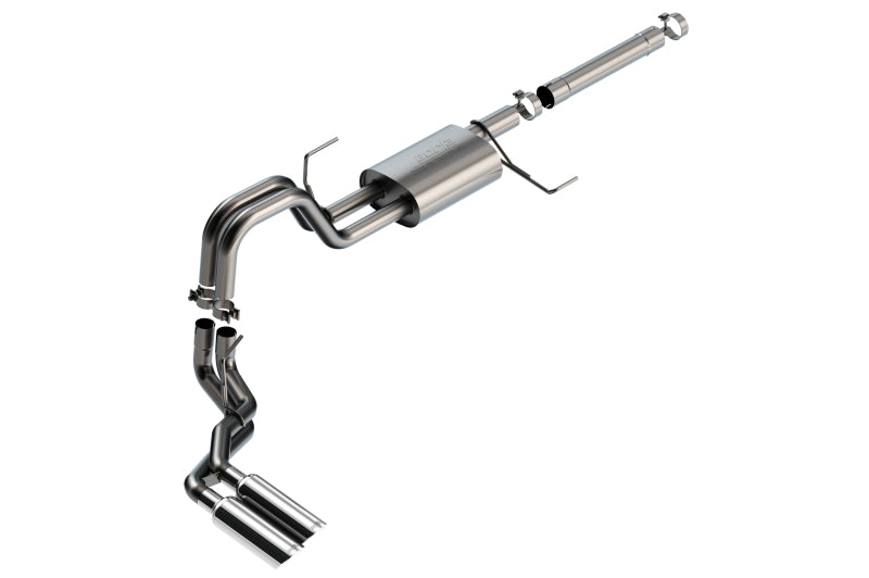 Borla 21-22 Ford F-150 Powerboost 3.5L V6 2WD & 4WD 4DR 3in, 2.25in S-TYPE Catback w/ Chrome Tips - 140904