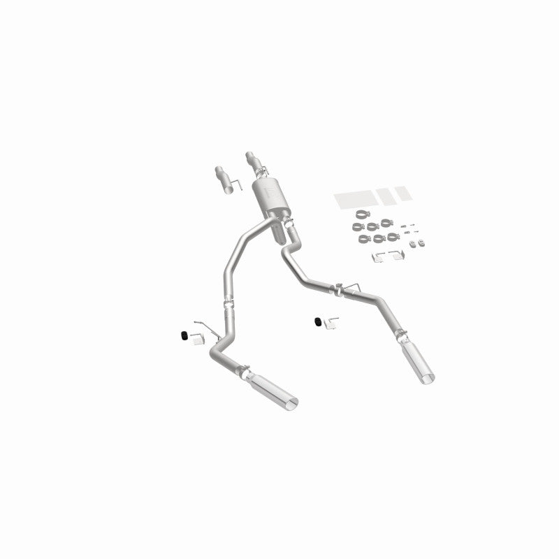 MagnaFlow 11 Ford F-150 3.7L/5.0L/6.2L SS Catback Exhaust Dual Split Rear Exit w/ 3.5in SS Tips - 15460