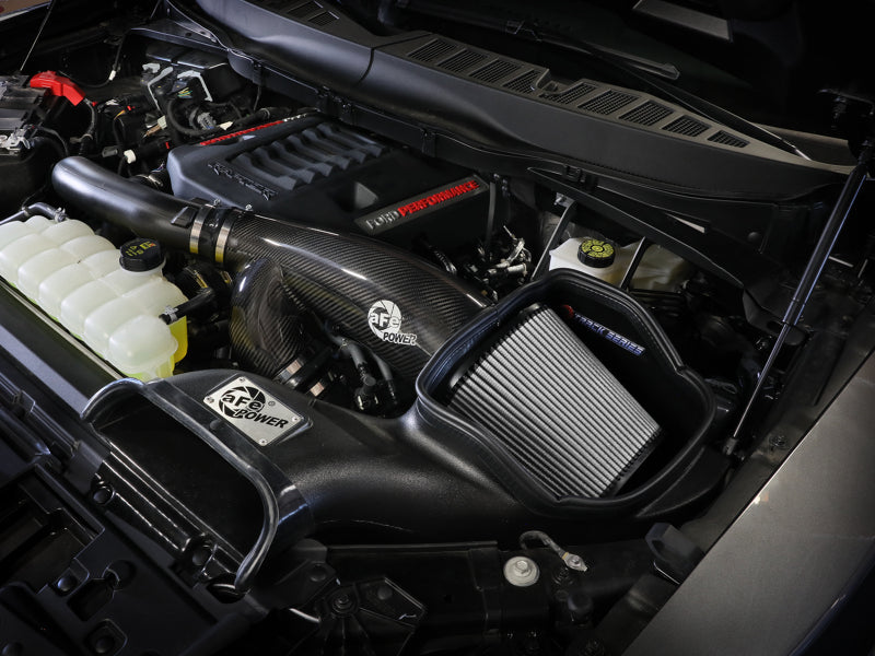 aFe 21-24 Ford F150 Raptor Track Series Carbon Fiber Cold Air Intake System w/ Pro DRY S Filter - 57-10031D