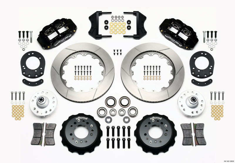 Wilwood Narrow Superlite 6R Front Hub Kit 14.00in 1965-1969 Mustang Drum Spindle - 140-12638