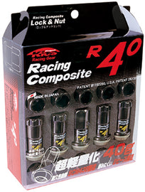 Project Kics 12x1.25 R40 Lug Nuts - Black (16+4 Locks) - KRC13K