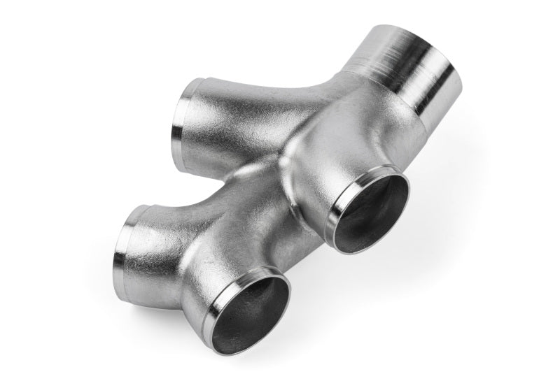 APR Cast T304 Stainless Steel Double Y-Splitter - 76mm to Quad 63.5mm (3in to Quad 2.5in) - EXH0146