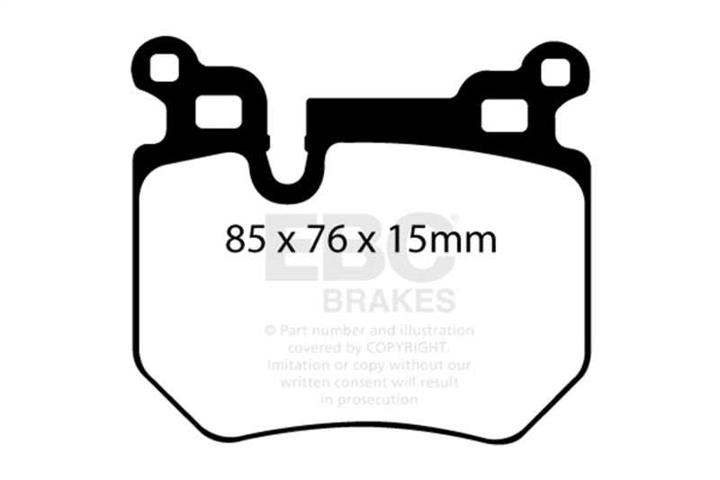 EBC 08-10 BMW 135 3.0 Twin Turbo Yellowstuff Rear Brake Pads - DP41996R