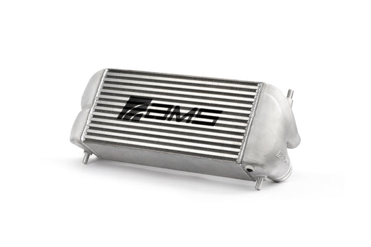 AMS Performance 2015+ Ford F-150 & Raptor 2.7L/3.5L EcoBoost Stock Loc. Intercooler (Silver w/ Logo) - AMS.55.09.0001-1