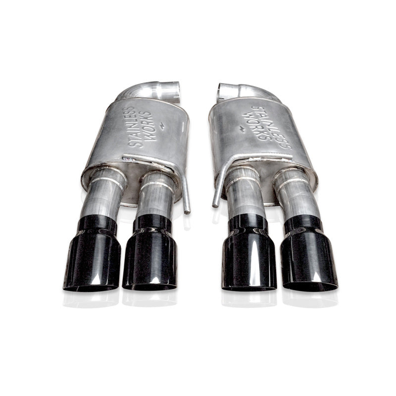 Stainless Works 18-21 Mustang GT Axle Back Legend Exhaust - Black Tips - M18ABLB