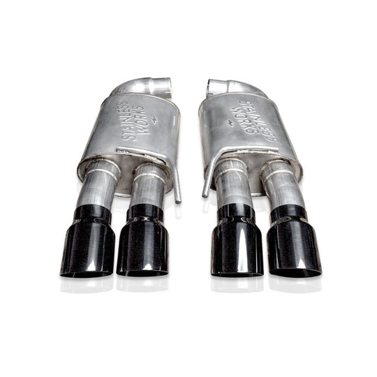 Stainless Works 18-21 Mustang GT Axle Back Legend Exhaust - Black Tips - M18ABLB